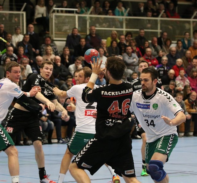 (Foto: hl-studios, Erlangen): HC Erlangen überzeugt gegen den Erstligisten aus Leipzig mit 32:23