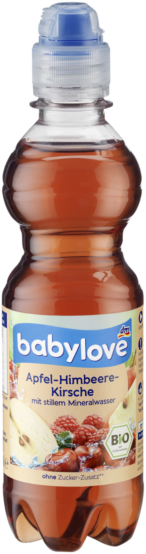 Rückruf: „babylove Sportscap Apfel- Himbeere-Kirsche 0,33l“.