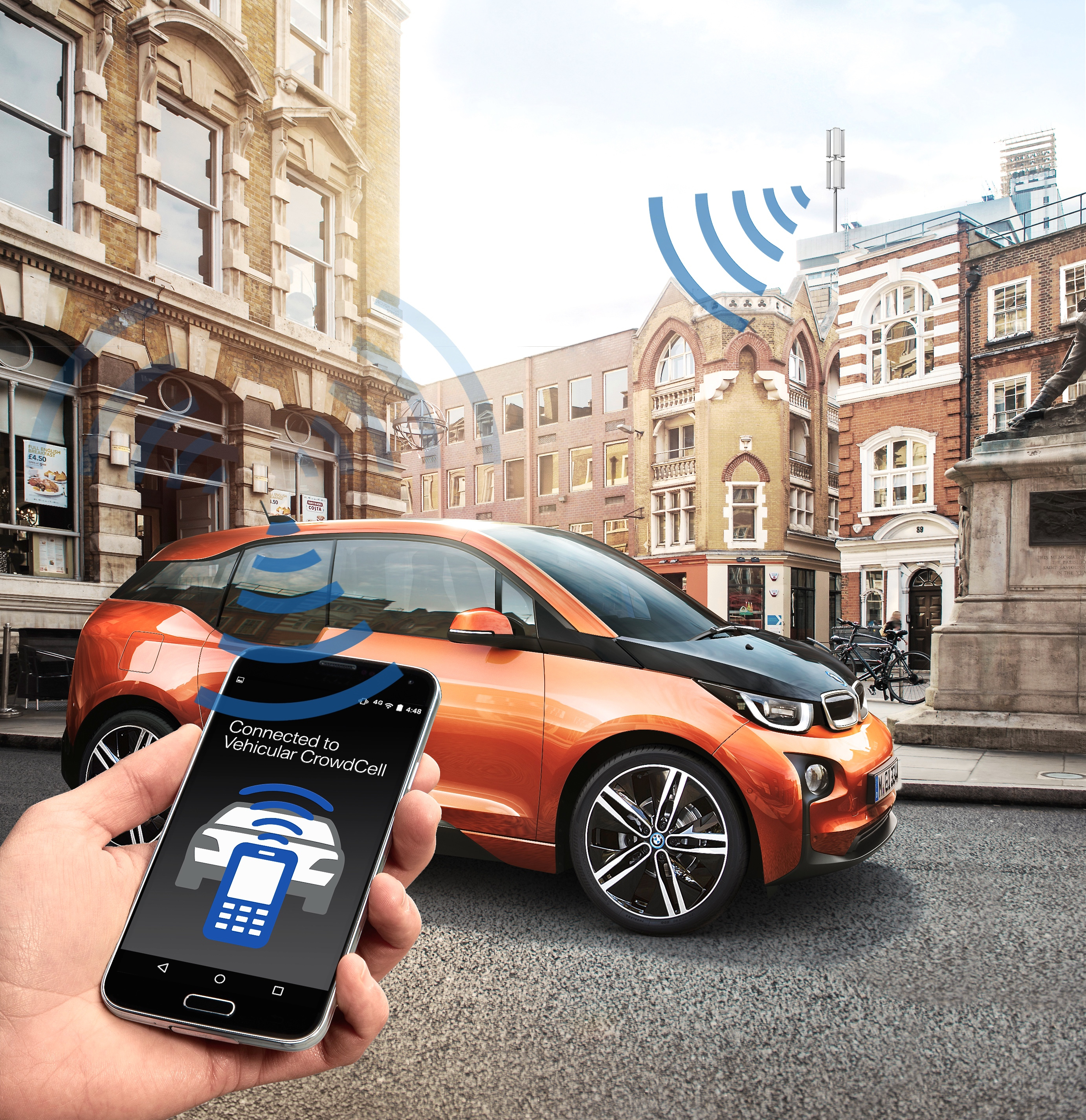 „Vehicular Crowd Cell“: Autos als Verstärker für das Mobilfunknetz. Foto: Auto-Medienportal.Net/BMW