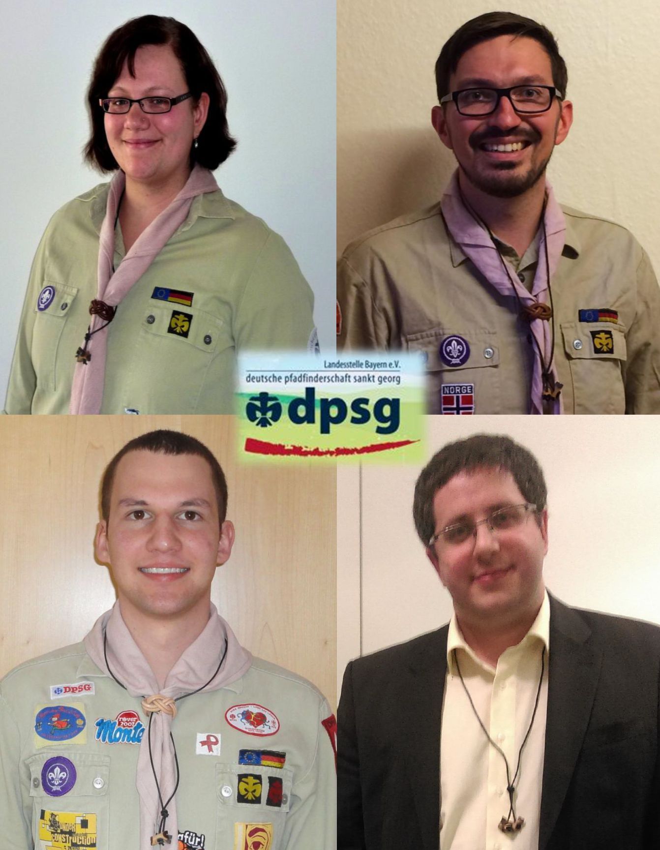 DPSG Landesvorstand Bayern: Caro Egginger, Matthias Reiter, Christian Schneider, Daniel Götz
