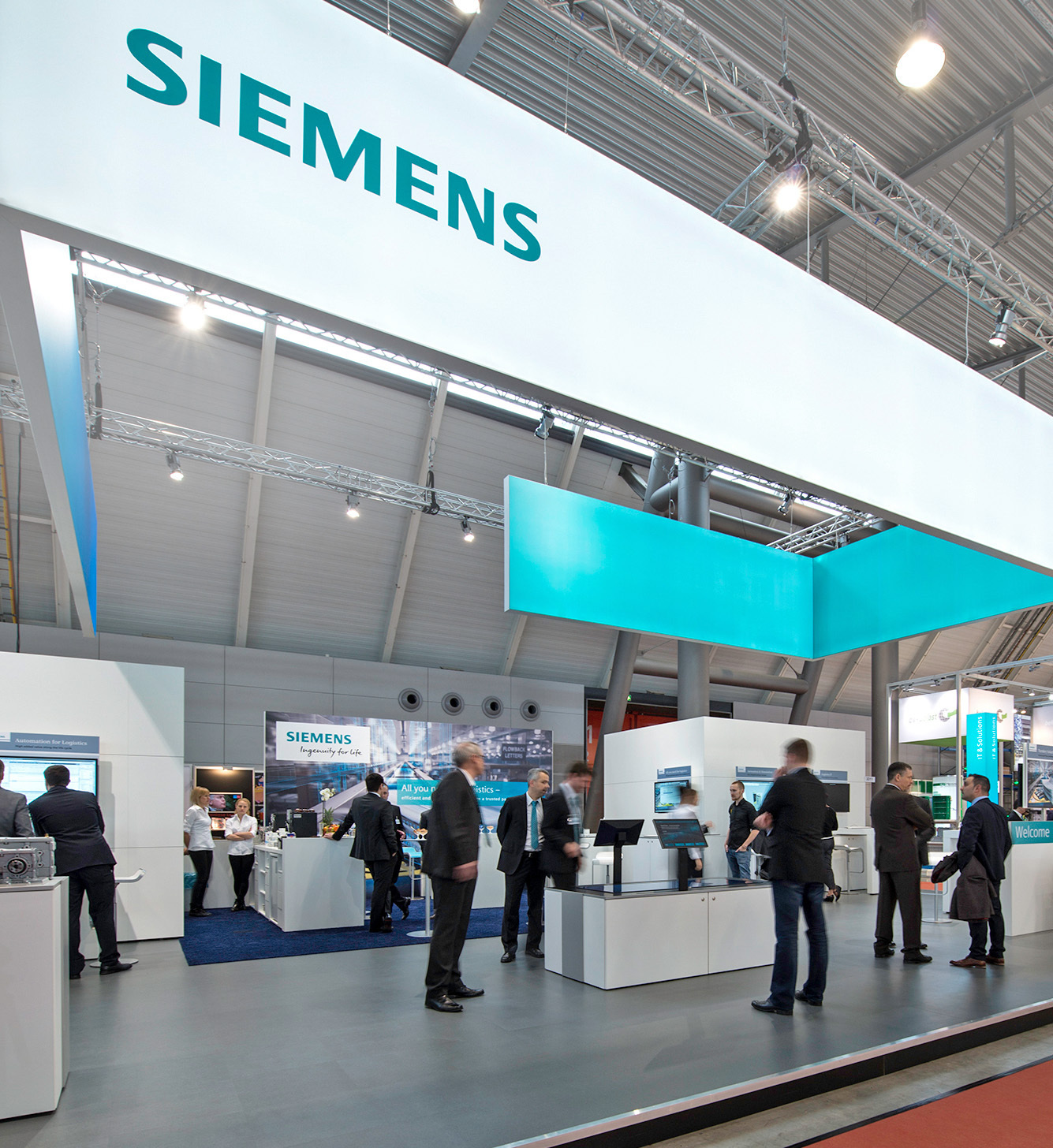 (Foto: hl-studios, Erlangen): hl-studios und Siemens AG setzten Maßstäbe auf der LogiMAT, Stuttgart