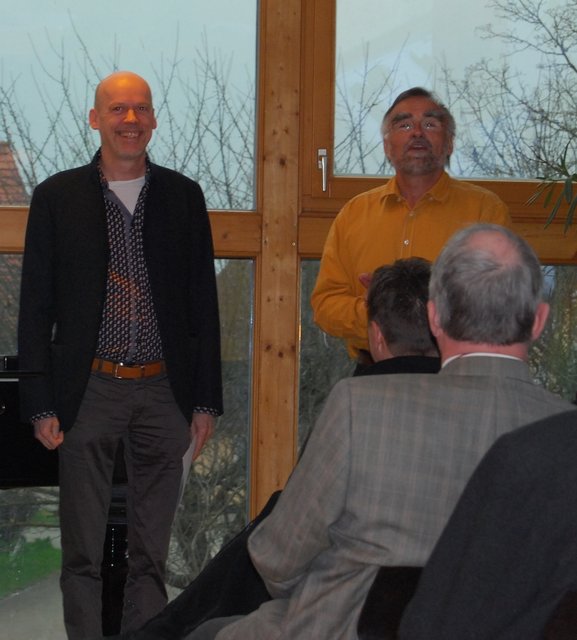 Klaus Jäckle und Reinhard Zimmermann bei der Begrüßung