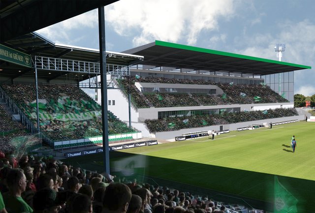Mit neuer Haupttribüne will man bei der SpVgg Greuther Fürth nach der Modernisierung weiter tolle Fußballfeste feiern. | Foto: SpVgg Greuther Fürth