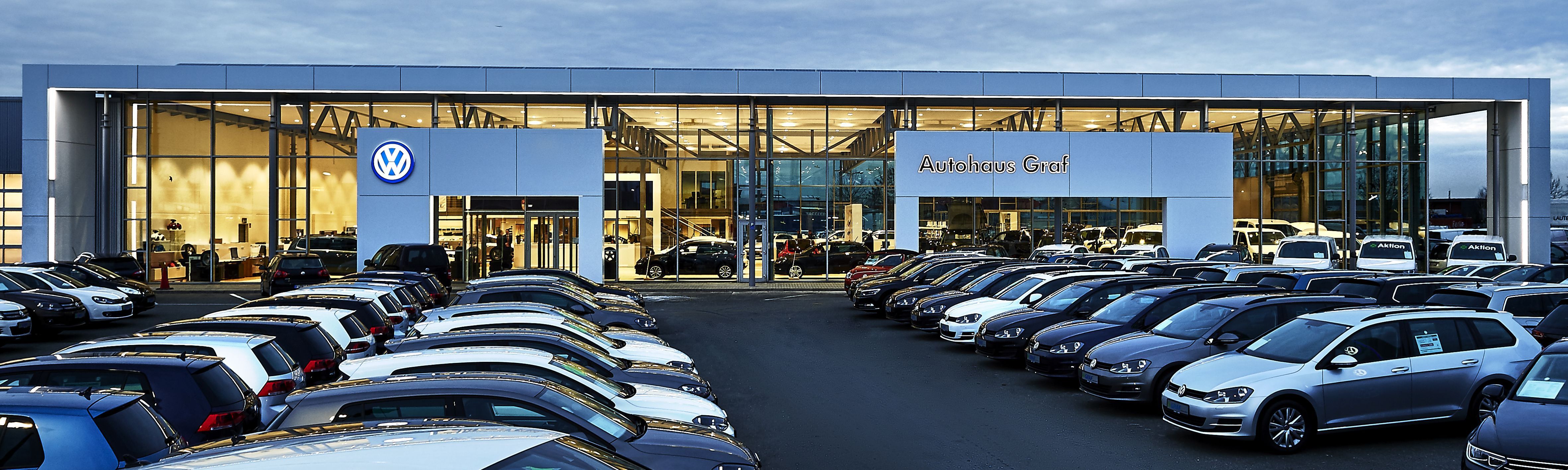 Das neue Volkswagen Verkaufshaus in der Georg-Benda-Str. 1 in Fürth