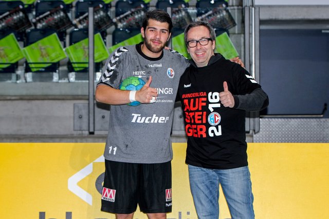 (Foto: hl-studios, Erlangen): Kevin Herbst und sein Spielerpartner Jürgen Hinterleithner, hl-studios GmbH, Erlangen