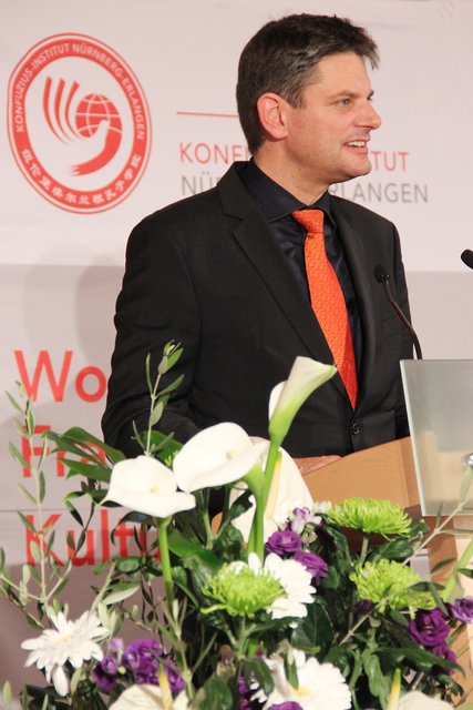 10 Jahre Konfuzius-Institut Nürnberg-Erlangen, Prof. Dr. Joachim Hornegger, Präsident der FAU Erlangen-Nürnberg und Vorstandvorsitzender des Konfuzius-Instituts. | Foto: tom