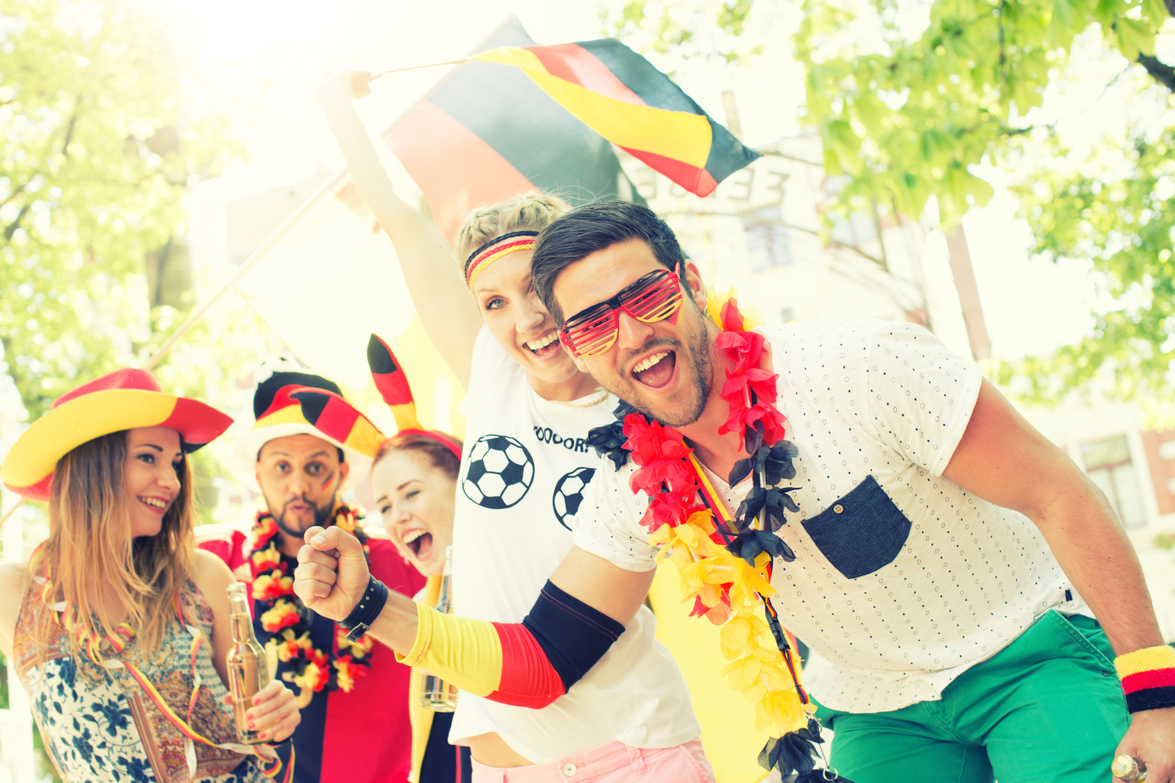 Beste Stimmung bei den Public Viewings zur EM 2016 im Großraum Nürnberg.