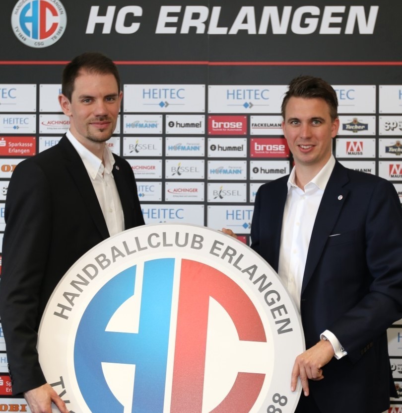 (Foto: hl-studios, Erlangen): HC Erlangen: die neuen Geschäftsführer René Selke und Daniel (v.l.)