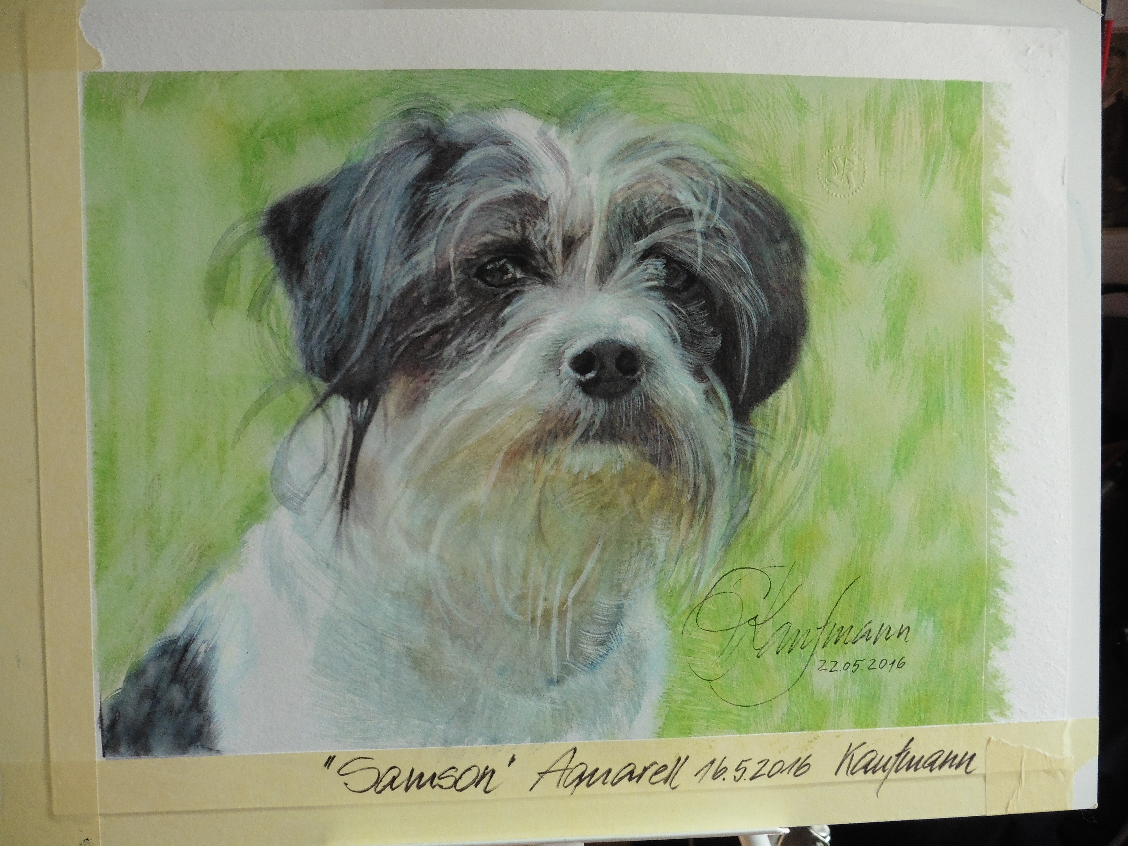 Aquarell "Samson" Gunter Kaufmann 2016