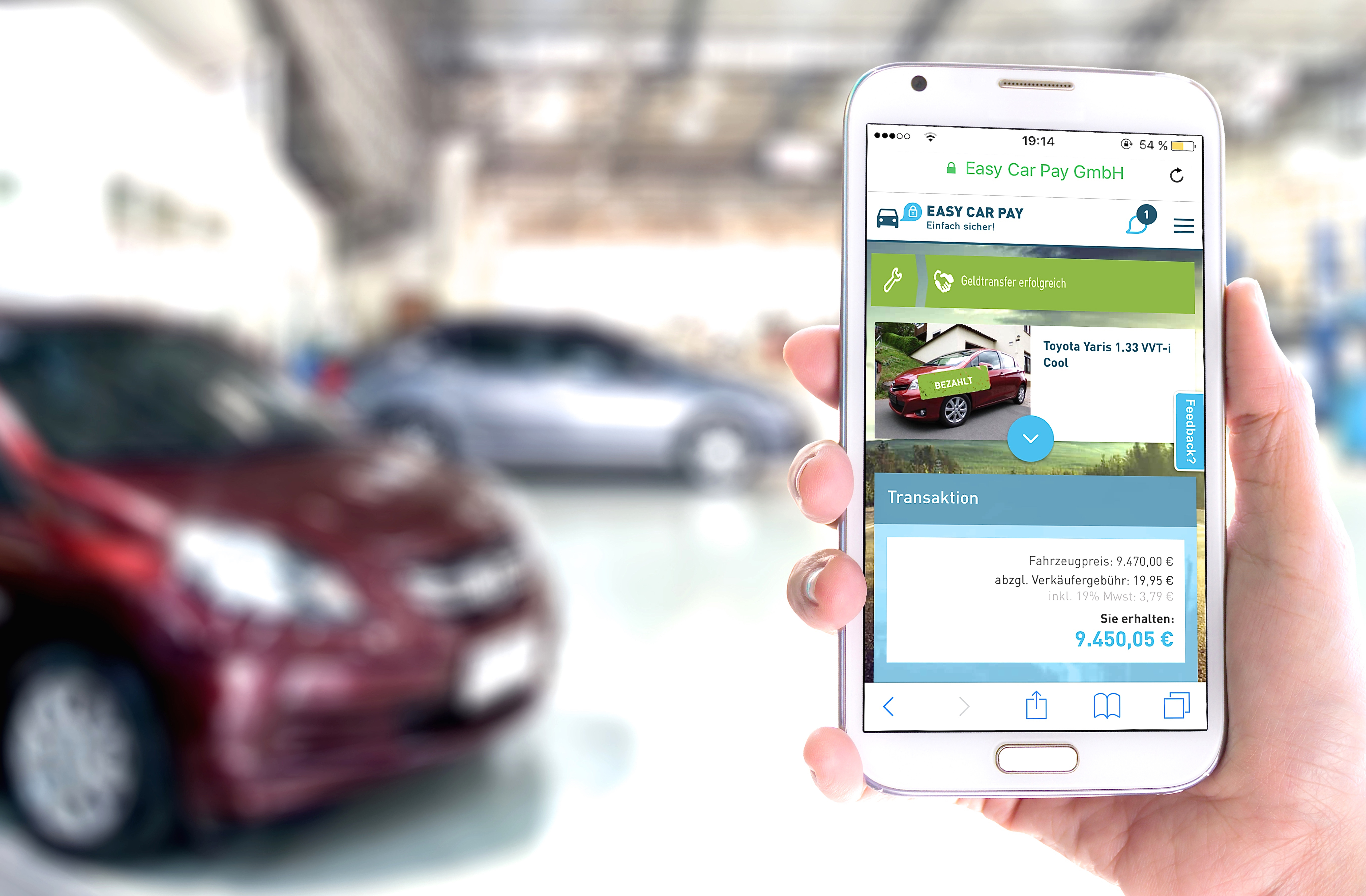Easy Car Pay via Smartphone. Foto: Hersteller