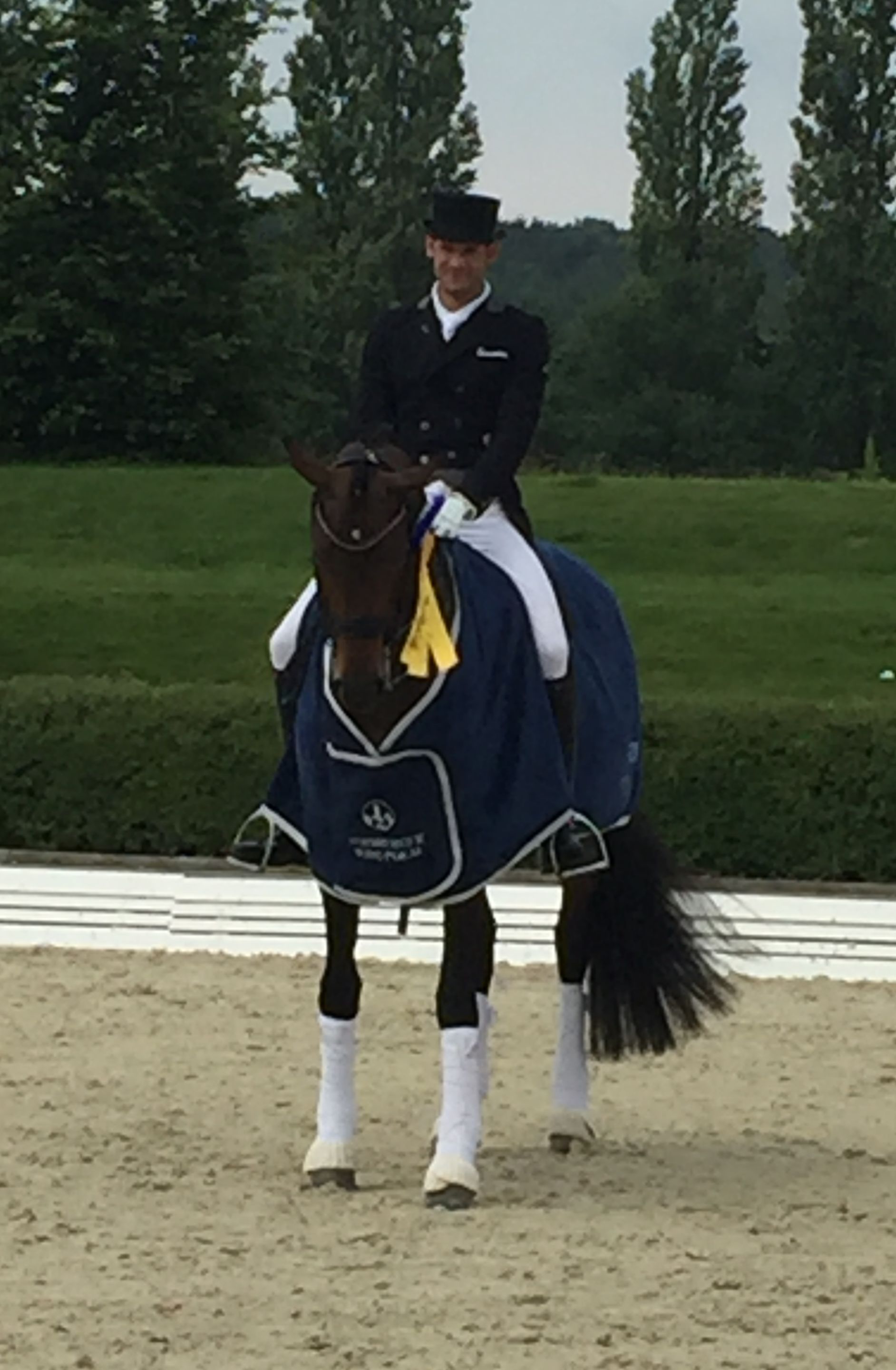 Marcus Hermes und Sweetheart FH tanzen auf dem Gestüt Bonhomme zum Sieg in der Qualifikation zum NÜRNBERGER BURG-POKAL.