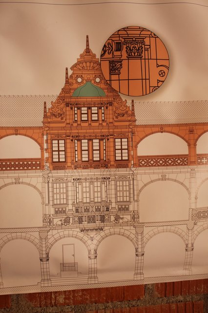 Der orangefarben hervorgehobene Teil markiert jenen Bereich am Nordgiebel, der dank der 500.000 Euro-Spende jetzt wieder hergestellt werden kann. | Foto: © Victor Schlampp