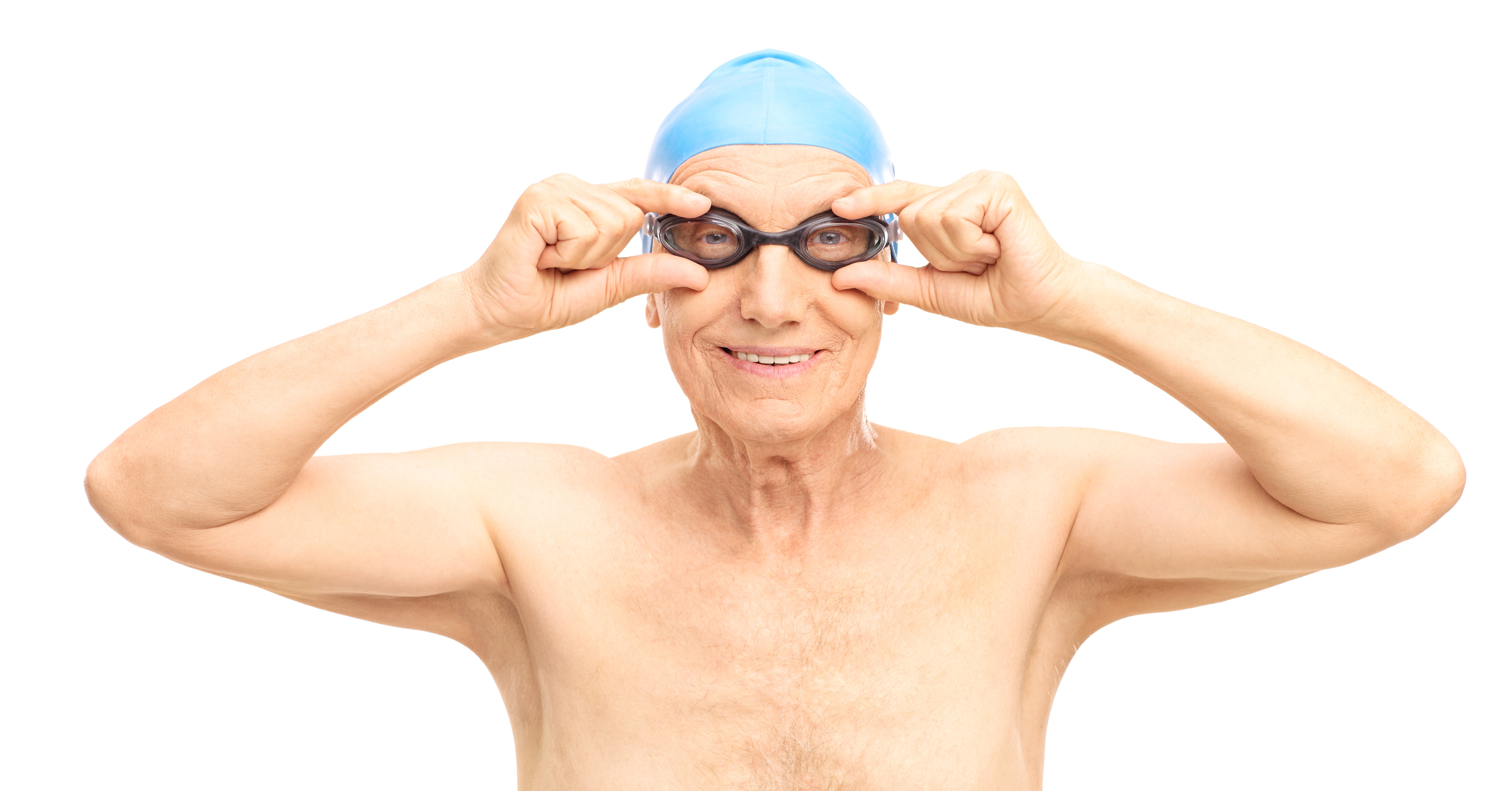 Eine Schwimmbrille schützt die Augen im Wasser und hilft so, falsche Körperhaltung – etwa mit Blick auf Kopf und Nacken – zu vermeiden. Foto: © Ljupco Smokovski/Fotolia.com