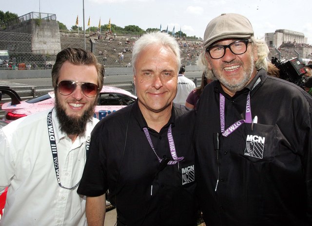 MCN Pressechef Felix Schwarm (l.), Rennleiter Thomas Dill (l.) und MCN-Chef Wolfgang Schlosser (r.). | Foto: Joachim König