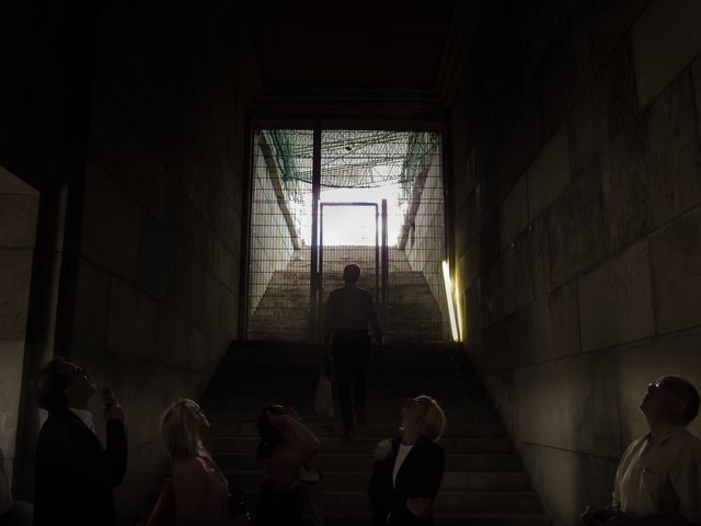 Geplant für eine Öffnung ist das Treppenhaus direkt neben dem Mittelbau auf der westlichen Tribünenhälfte. | Foto: Nicole Fuchsbauer