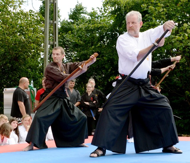 Martin Keller und Matthias Dülp: Iai-Jutsu bei Kampfkunst Igensdorf | Foto: Berny Meyer