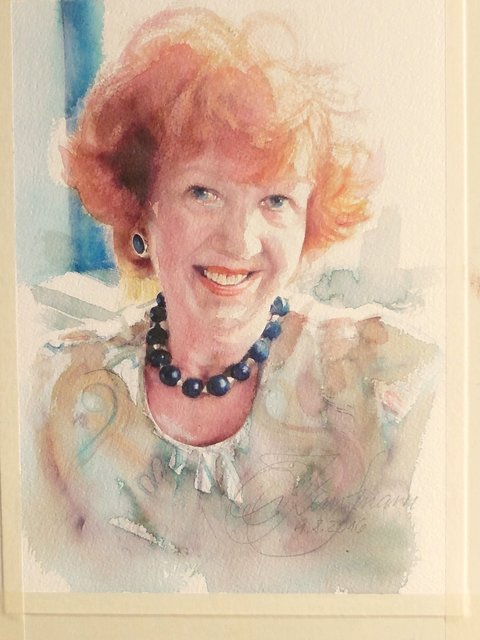 Aquarell "Brigitte" auf Aches 300 g/qm, mit Farben von Daniel Smith