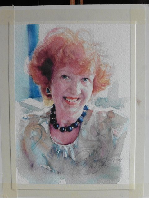 Brigitte, ein Aquarell von Gunter Kaufmann, 2016