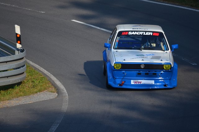 Klaus Streiberger aus Abenberg auf seinem Schlumpf beim Bergrennen Eichenbühl 2016!