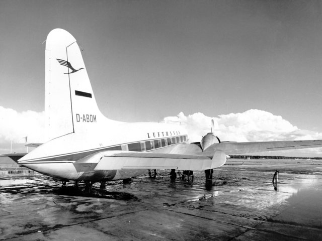 7. Oktober 1956: Mit Start des Winterflugplans 1956 / 1957 nimmt Lufthansa die Verbindung zwischen Nürnberg und Frankfurt auf. Eingesetzt wurde eine 24- sitzige Vickers Viking. | Foto: Airport Nürnberg