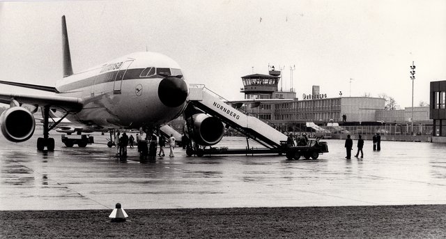Am 26. März 1976 landete der erste Airbus A 300 in Nürnberg. Fortan flog die Maschine im Linienverkehr zwischen Nürnberg und Frankfurt. | Foto: Airport Nürnberg