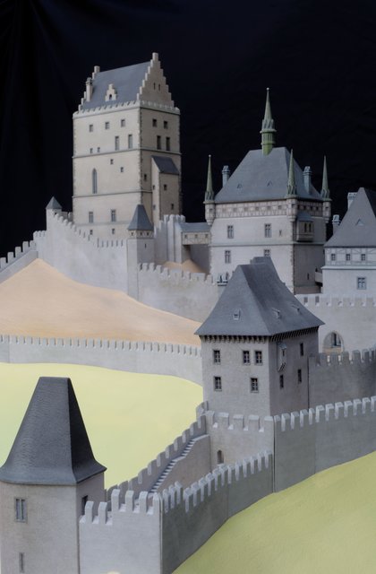 3D-Modell von Burg Karlstein. Anfertigung für die Landesausstellung durch  ArcTron 3D. | Foto: © Haus der Bayerischen Geschichte