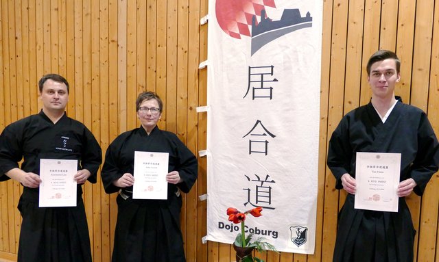 Alle haben die Iaido-Kyu-Prüfung bestanden!