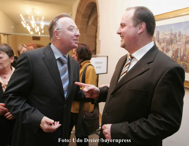 Tauschten Neujahrswünsche aus Dr. Peter Schönlein und SPD-Vorsitzender Christian Vogel.