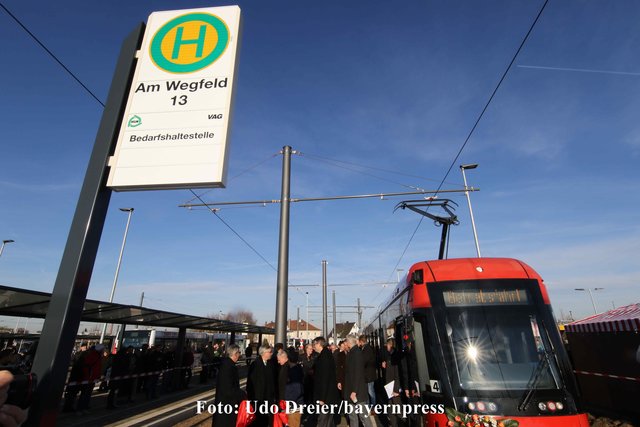 Der neue Straßenhaltepunkt "Am Wegfeld"