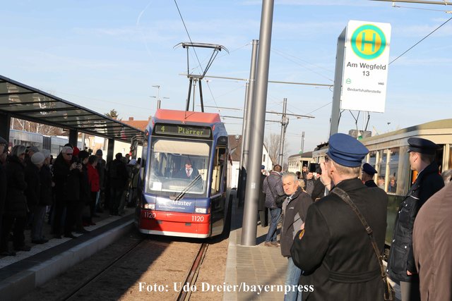 Der neue Straßenhaltepunkt "Am Wegfeld"