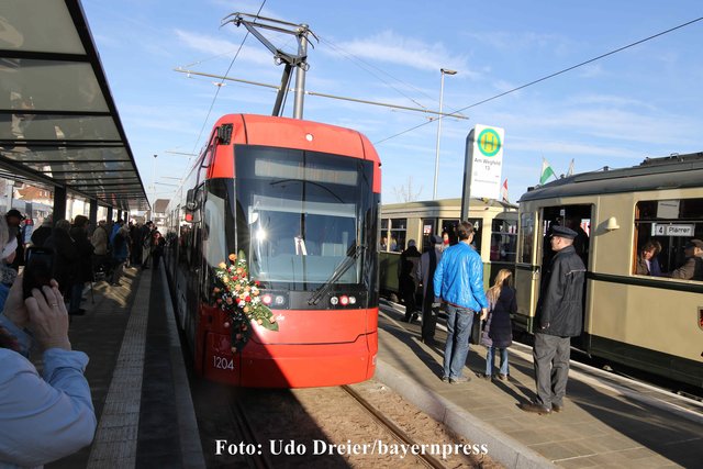 Der neue Straßenhaltepunkt "Am Wegfeld".