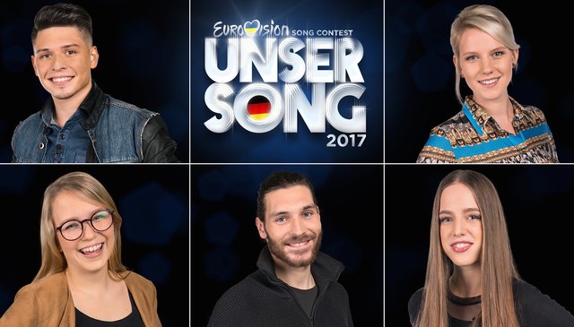 Diese Fünf haben es geschafft – und rund 2000 andere Bewerber hinter sich gelassen: Axel Maximilian Feige, Felicia Lu Kürbiß, Helene Nissen, Levina und Sadi sind die Kandidaten, die am Donnerstag, 9. Februar, beim deutschen Vorentscheid „Eurovision Song Contest – Unser Song 2017“ auf der Bühne stehen. | Foto: © NDR