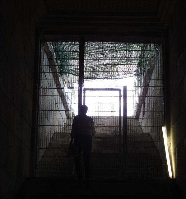 Treppenaufgang im Inneren der Zeppelintribüne. | Foto: Nicole Fuchsbauer