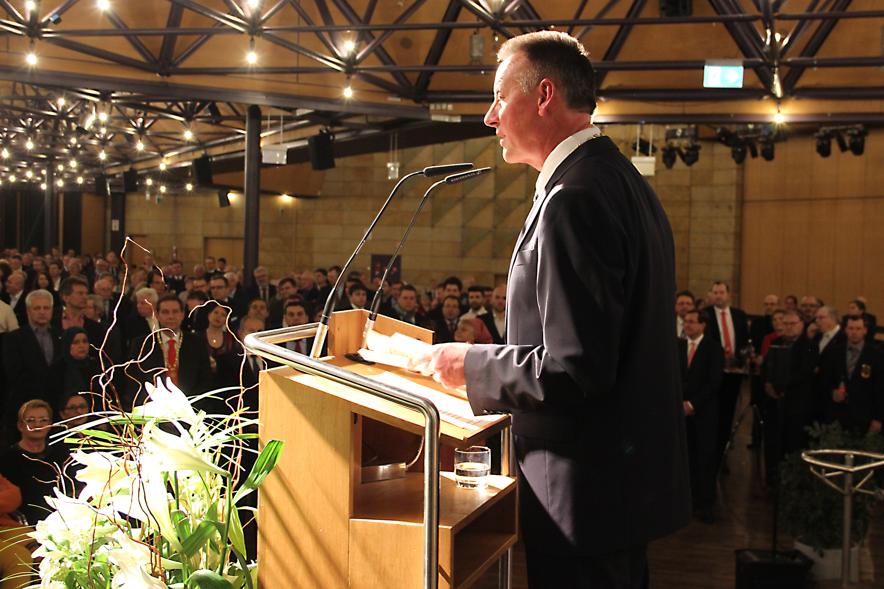 OB Thomas Jung konnte in seiner Jahresansprache diesmal auch die große Weltpolitik nicht aussparen.