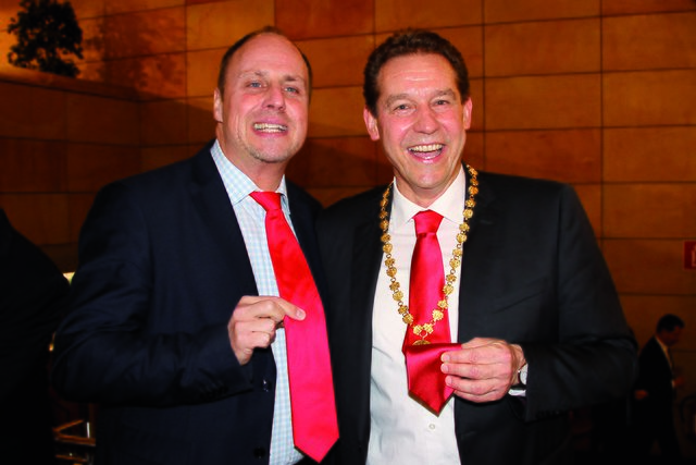 Nürnbergs Bürgermeister Christian Vogel und sein Fürther Amtskollege Markus Braun (re.) | Foto: Tom Schreiner