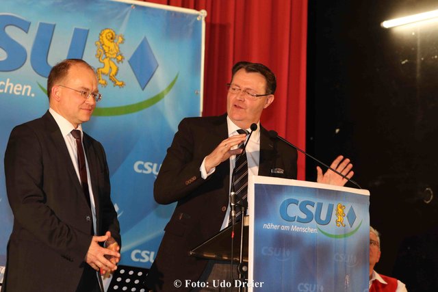 Wahlkampfauftakt für Sebastian Brehm (l.) und Michael Frieser. | Foto: Udo Dreier