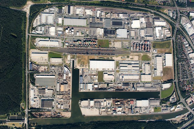 Luftaufnahme des bayernhafen Nürnberg, Stand Juni 2016 | Foto: bayernhafen Nürnberg