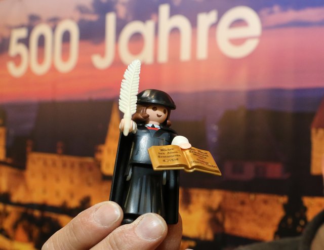 Luther als Playmobilfigur. | Foto: Udo Dreier