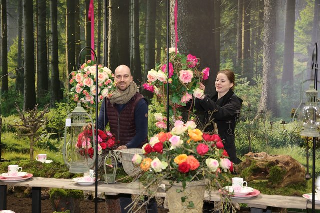 Die Floristen Michael Frings und Manuela Ostertag. | Foto: Udo Dreier