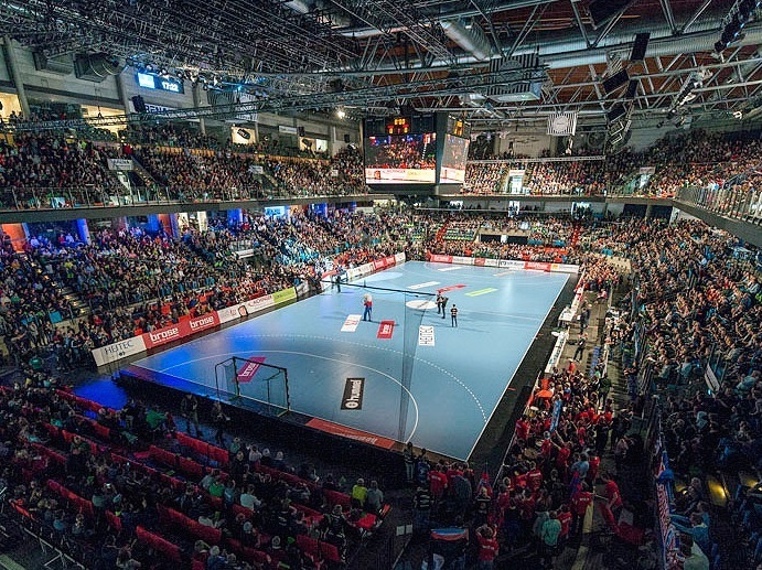(Foto: HJKrieg, hl-studios, Erlangen): HC Erlangen empfängt Göppingen in der Arena Nürnberger Versicherung