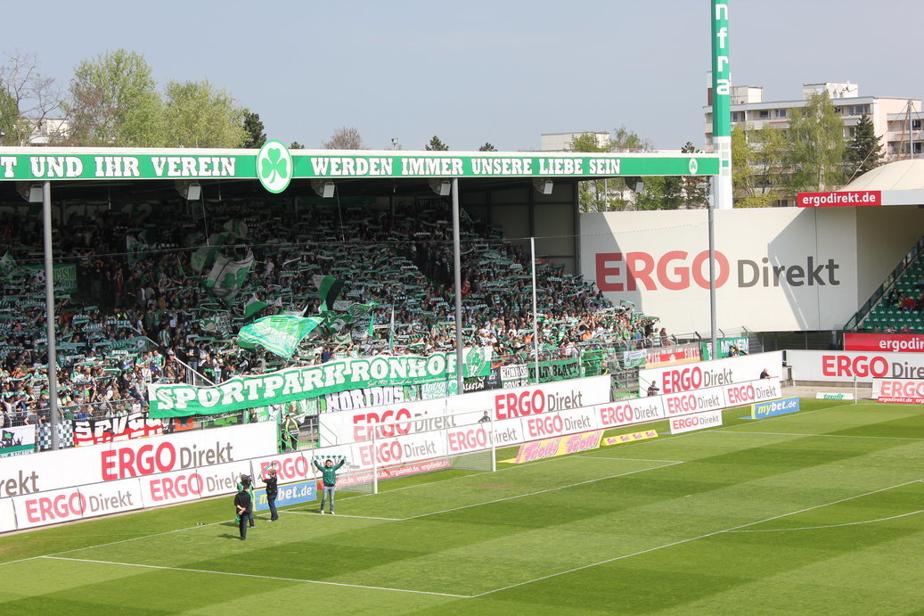 Noch zwei Heimspiele stehen für die SpVgg Greuther Fürth auf dem Zweitliga-Programm. Foto: Ebersberger
