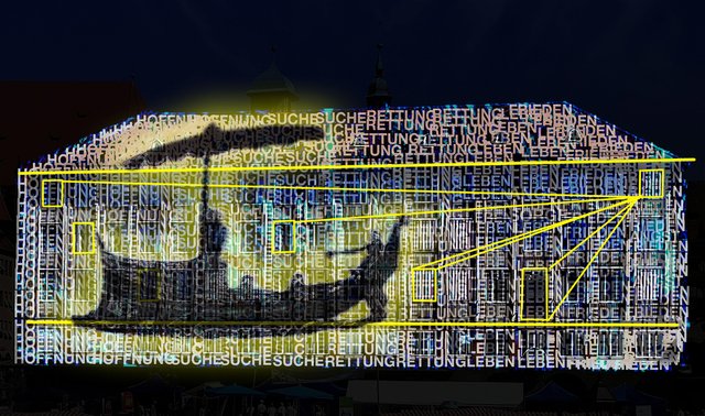 Into the Blue am Hauptmarkt. | Foto: Philipp Geist / VG Bildkunst 2017