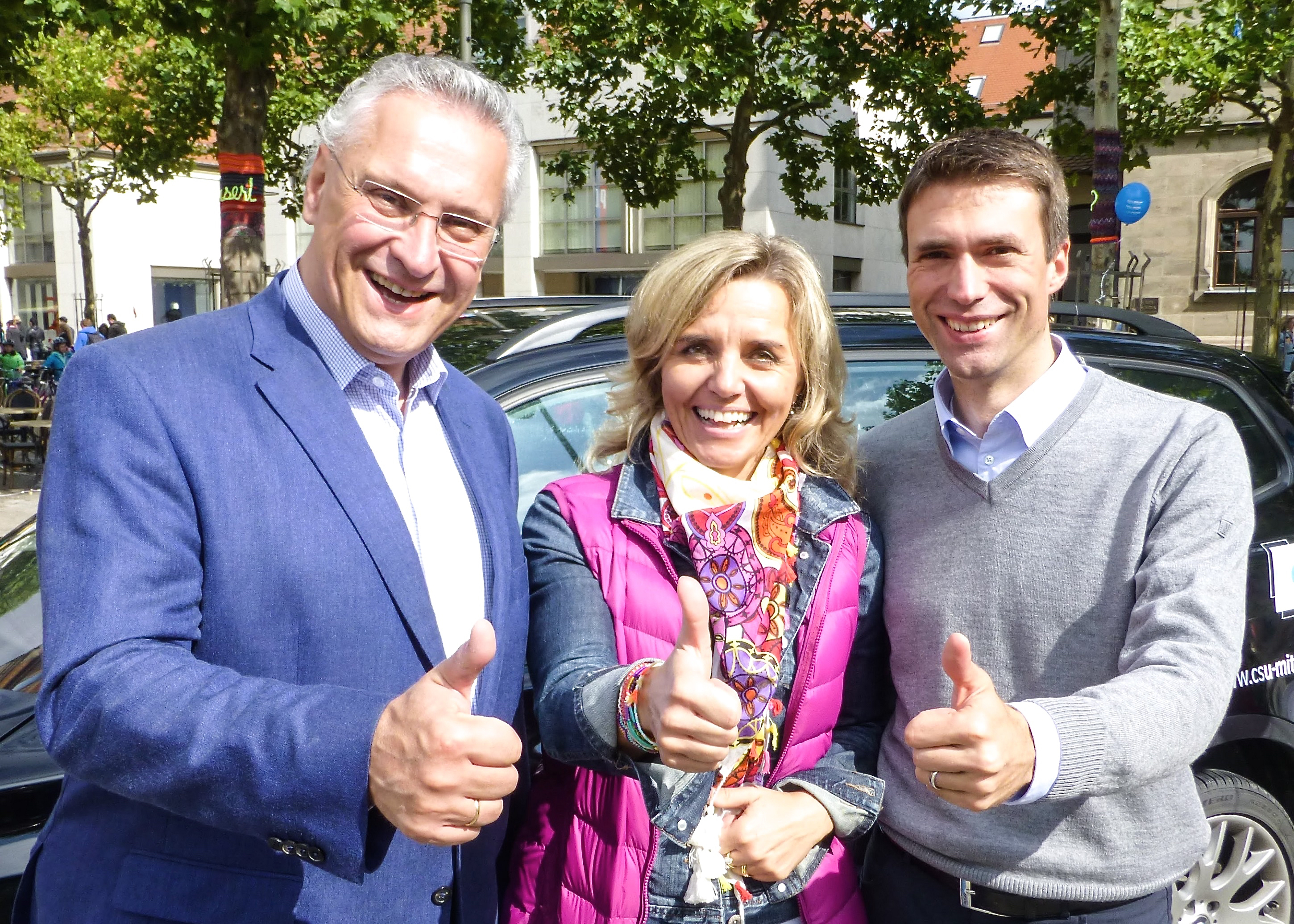 Politische Weggefährten: Innenminister Joachim Herrmann, CSU-Kreisvorsitzende und Stadträtin Alexandra Wunderlich und Staatssekretär Stefan Müller MdB (v.l.n.r.). Foto: oh