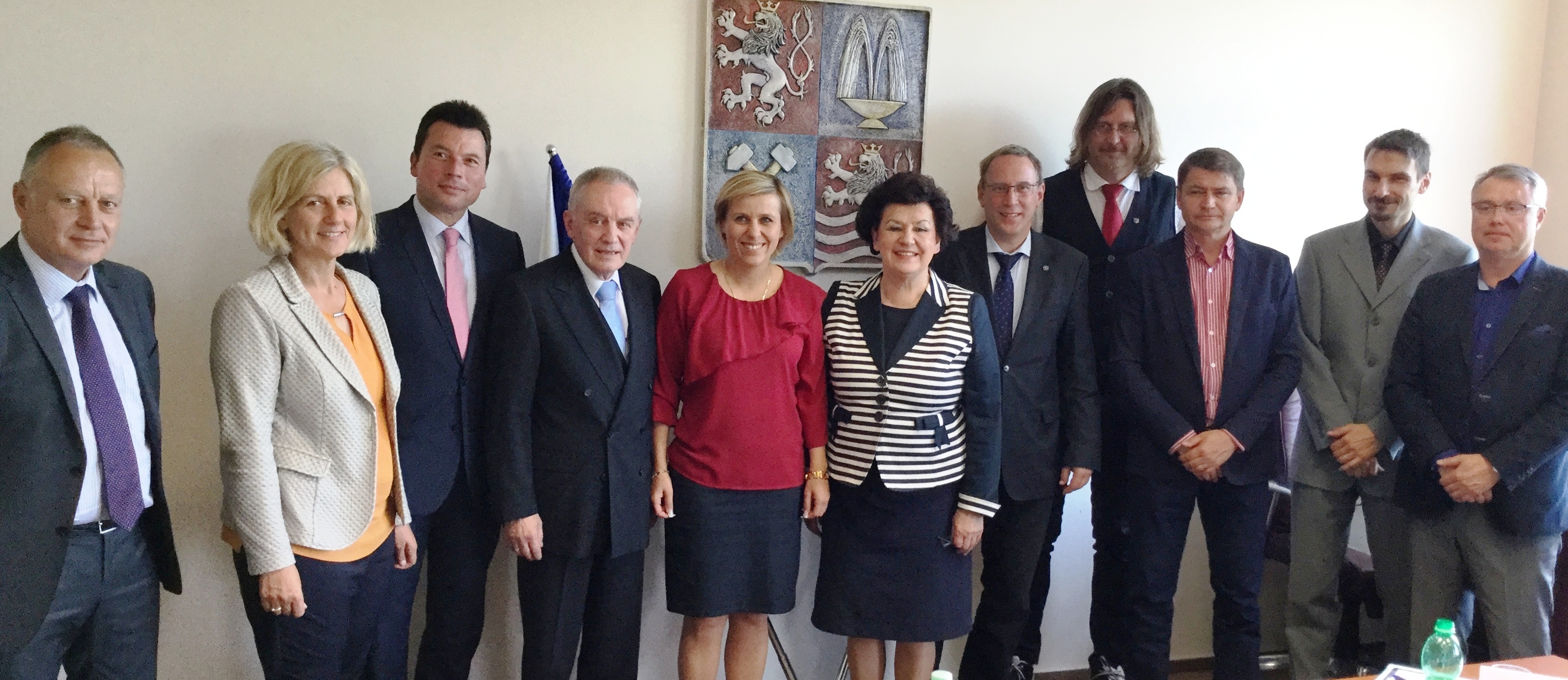 Die Nürnberger Delegation und die Gastgeber des Bezirks Karlsbad.