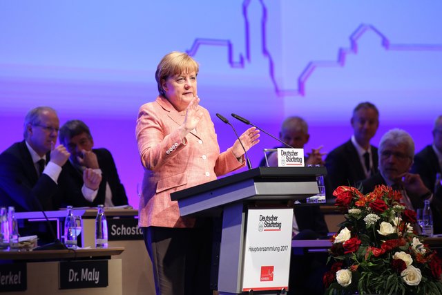 Bundeskanzlerin Angela Merkel beim Deutschen Städtetag in Nürnberg. | Foto: Klaus Schillinger