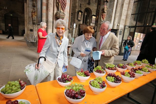 Trauben für die Pilger und Kirchenvorstand Werner Behringer. | Foto: Udo Dreier