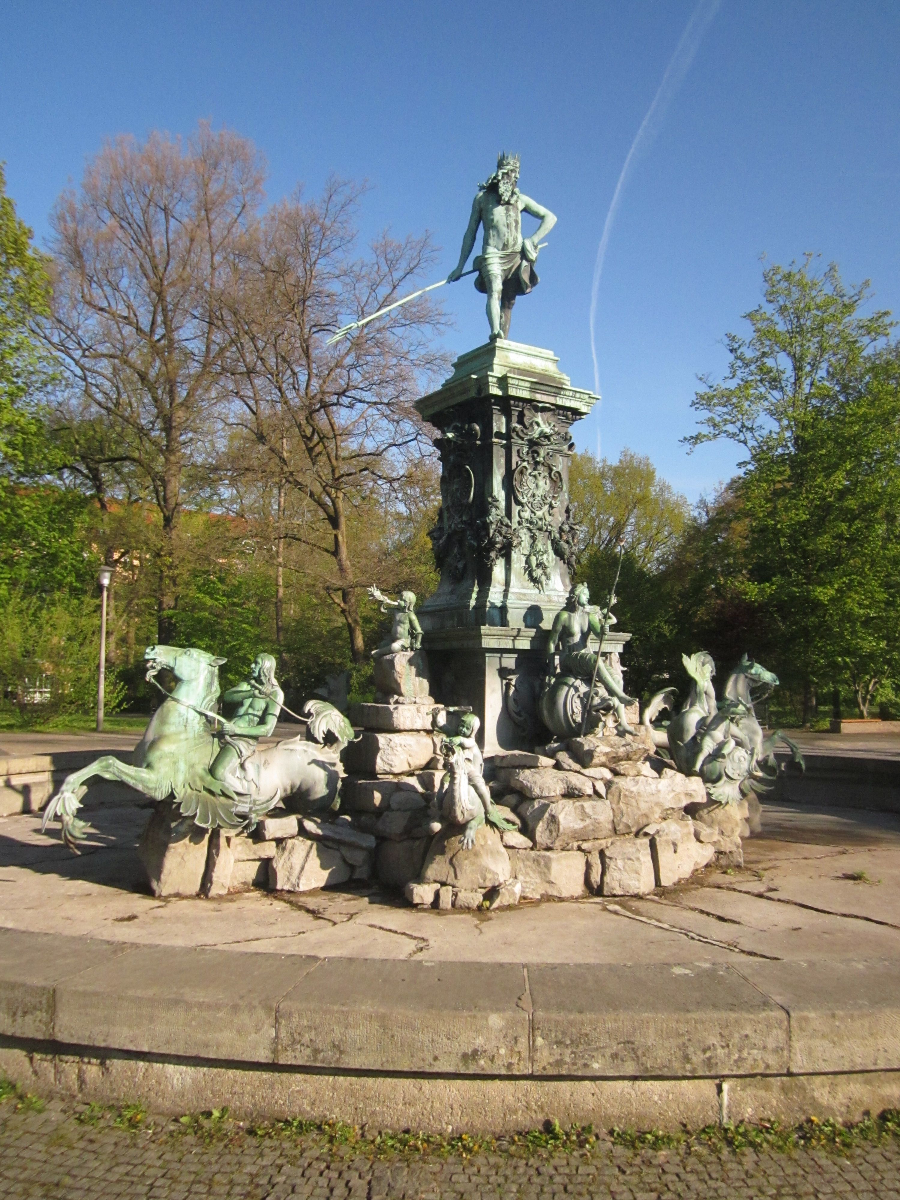 Der Neptunbrunnen im Stadtpark. Früher stand der am Hauptmarkt. Foto: © Stadt Nürnberg