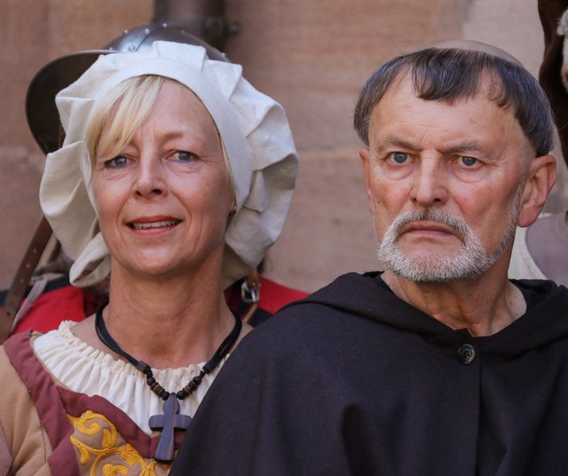 Die Langenzenner Theatergruppen spielen beim Reformationsfest Szenen aus ihrem aktuellen Stück ,,Luther". | Foto: Nicole Fuchsbauer