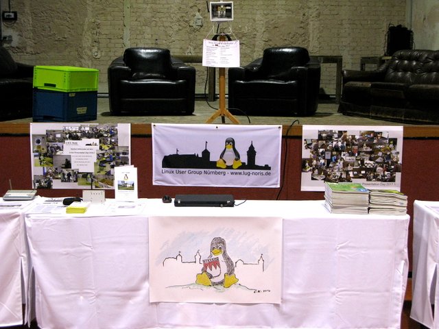 Unser Stand (genau genommen war es "nur" ein Tisch)