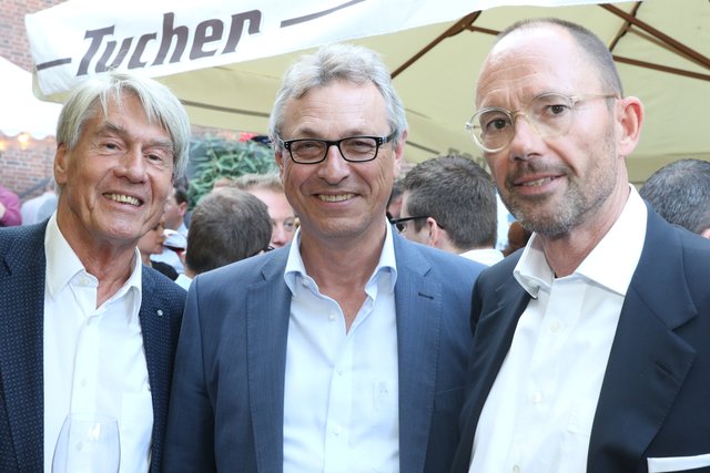 BLM-Präsident Siegfried Schneider (M.) mit seinem Vorgänger Prof. Wolf-Dieter Ring (l.) und Prof. Klaus Wübbenhorst (Metropolregion Nürnberg). | Foto: Udo Dreier